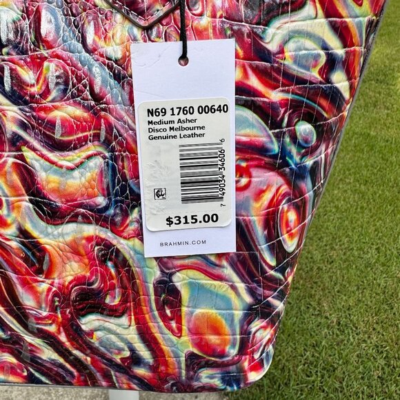 Brahmin Disco Melbourne Medium Asher Croc Embossed Tote NWT - Picture 8 of 16